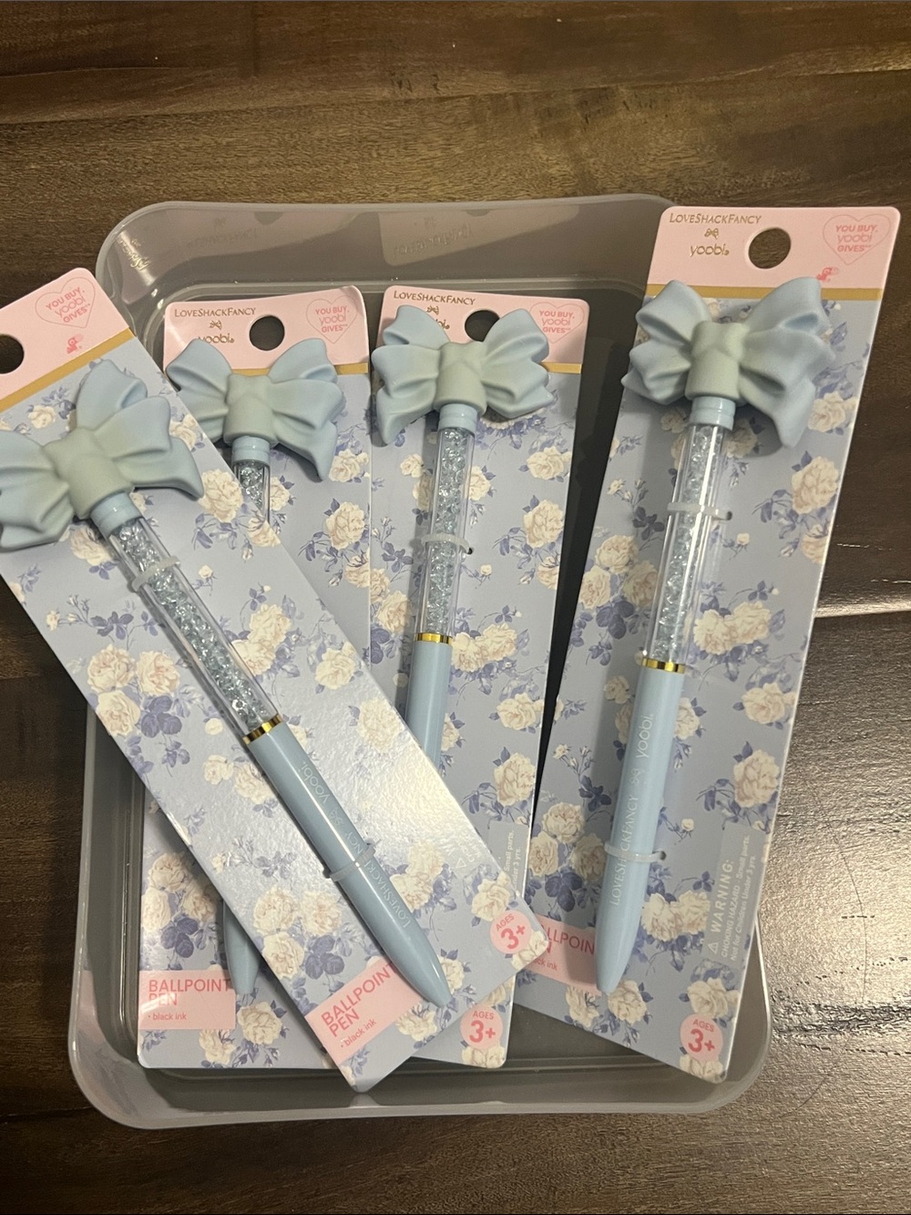 LoveShackFancy x Target 4 blue bow pens